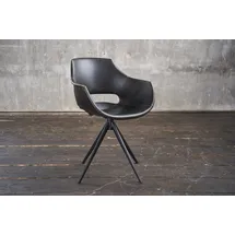 KAWOLA Zaja Kunstleder drehbar schwarz