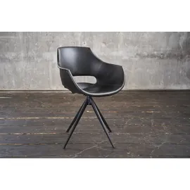 KAWOLA Zaja Kunstleder drehbar schwarz