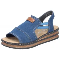 Rieker Komfort-Sandalen in denim/cayenne | Gr.: 40 EU