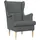 vidaXL Sessel Dunkelgrau Stoff 1-St 72 x 71 x 70 cm Grau mit Kissen