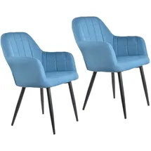 Hti-Living Stuhl Albany Webstoff Blau