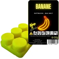 WonderWax Duftwachs WonderWax® Neon Duftriegel 6 x Duftwachs Kreise (Banane), Duftrichtung: Banane