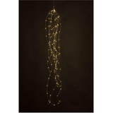 IDENA LED Lichterkette Cascade mit 125 LED in warmweiß, mit 6 Stunden Timer Funktion, batteriebetrieben, ca. 1,7 m lang, für Partys, Weihnachten, Deko, Hochzeit, als Stimmungslicht