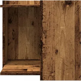 vidaXL Katzenklo Altholz-Optik 53x53x51 cm Holzwerkstoff