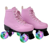 Damen Klassische Retro Rollschuhe,Rollschuhe mit Vier Rollen in Doppelreihe,Classic Roller Skates, Rollschuhe für Kinder,Glänzend Rollschuhe, ideal für Anfänger, ABEC-7 Kugellager