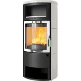 Kaminofen Hark 77 GT ECOplus 5 kW - Ofenkacheln: creme-weiss - Korpus: graphit/verchromt