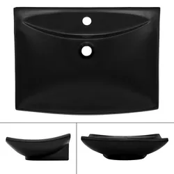 LuxeBath Keramik Waschbecken Waschtisch Waschschale Aufsatzwaschbecken 610x455x185 mm