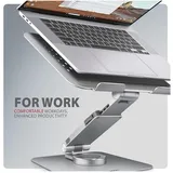 AXAGON STND-LR Aluminiumständer für Laptops 10–17.3. Verstellbare Höhe und Winkel., und 360° rotation for and tablets, Laptop-Arm, Sil