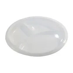 Gies giesline Menüteller, weiß/transparent 4818 , Maße: Ø 27,5 x 6 cm