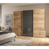 Die Möbelfundgrube Schwebetürenschrank Valencia 270 x 0 x 0 cm Grau