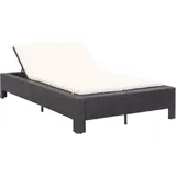 Rattan Sonnenbett mit Dach Rattan Strandkorb Sonnenliege Liegebett Lounge Bett