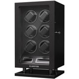 Klarstein Uhrenbeweger für 6 Automatikuhren, mit Acryl-Tür und Fingerabdrucksperre, weiße LEDs, 5 TPD Einstellungen, automatischer Watch Winder