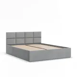 mebligo Polsterbett, Grau, Textil, 180x200 cm, Schlafzimmer, Betten, Polsterbetten
