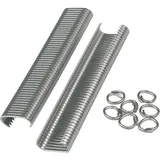 WINDHAGER Drahtringe C-Form, geeignet für Zaunringzangen, zum Verbinden vom Gittern und Geflechten Aller Art, 1000 Stück, 6-10mm, verzinkt, 06214