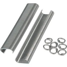 WINDHAGER Drahtringe C-Form, geeignet für Zaunringzangen, zum Verbinden vom Gittern und Geflechten Aller Art, 1000 Stück, 6-10mm, verzinkt, 06214