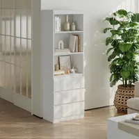 [en.casa] Bücherregal Les 180 x 60 x 35 cm Weiß