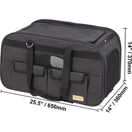 Vevor Hunderucksack Faltbar 0,36 m Schwarz