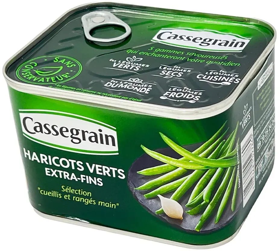 Cassegrain Grüne Bohnen extra fein  – Feine Haricots Verts für Gourmet-Gerichte