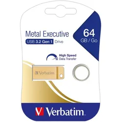 Verbatim USB 3.2 Stick 64GB, Metal Executive, Gold