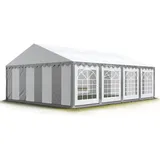 CARPASOL Partyzelt 6 x 8 m grau/weiß