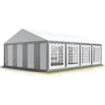 CARPASOL Partyzelt 6 x 8 m grau/weiß