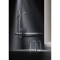 Keuco AXESS Duschhandlauf mit Brausestange links 840/840/1300 mm silber-eloxiert
