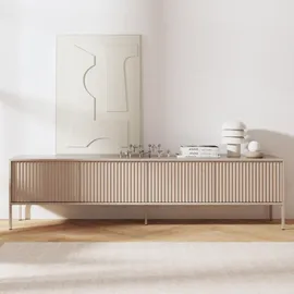 beautysofa NOTO TV-Schrank 204x38x53 cm Beige MDF/Spanplatte