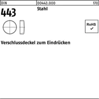 Industrial Quality Supplies DIN 443 Verschlussdeckel zum Eindrücken Stahl