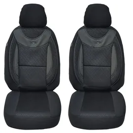 BREMER SITZBEZÜGE Maß Auto Schonbezüge kompatibel mit Nissan Qashqai 1 J10 Fahrer & Beifahrer Set ab 2006-2013 / Auto Sitzbezüge Schonbezug Set Autositzbezüge 2er Pack in Schwarz (G102)