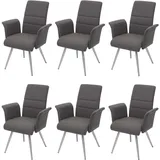 MCW Esszimmerstuhl MCW-G55 Stoff grau-braun 6er Set