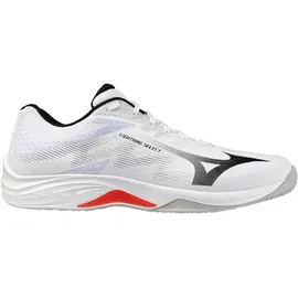 Mizuno Lightning Select Volleyballschuhe, White/Black/Fiery red - 8,5