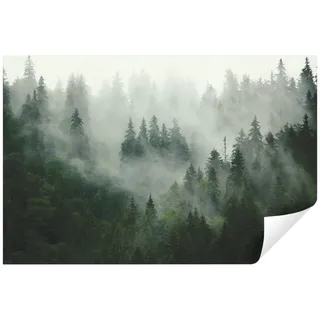 WallArena Fototapete Bäume-Nebel 368 x 254 cm Vlies