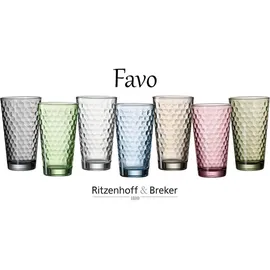Ritzenhoff & Breker Favo Longdrinkglas 0,4 l 6er Set