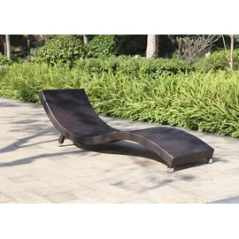 Garden Pleasure Caracas Sonnenliege 199 x 59 x 62 cm coffee inkl. Auflage