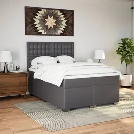 vidaXL Boxspringbett 140 x 200 cm Grau