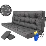 Sellbee Bankauflage 180 x 49 x 56 cm grau 2 St.