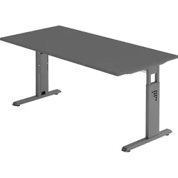 Hammerbacher-Schreibtisch C-Fuß 160x80cm Graphit/Graphit-VOS16/G/G
