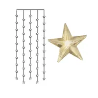 MARELIDA LED Lichtervorhang 50 leuchtende Sterne 90x200cm mit Trafo
