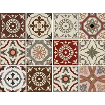 OTTO home Fliesenaufkleber Ornamente rot 15cm x 15cm Sticker 12er Set