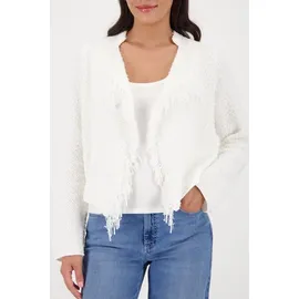 Monari Strickjacke Fransen Weiß XL