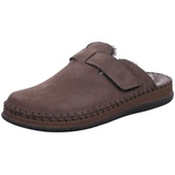 Herren Pantoffel Hausschuh Leder Warmfutter Alassio 6790 Größe 46 EU Farbe Braun