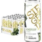 Siegfried Wonderleaf & Tonic | Alkoholfrei | Mit perfekt abgestimmtem Tonic Water I Ready-to-Drink | 12 x 250ml Dose | EINWEG | Made in Germany