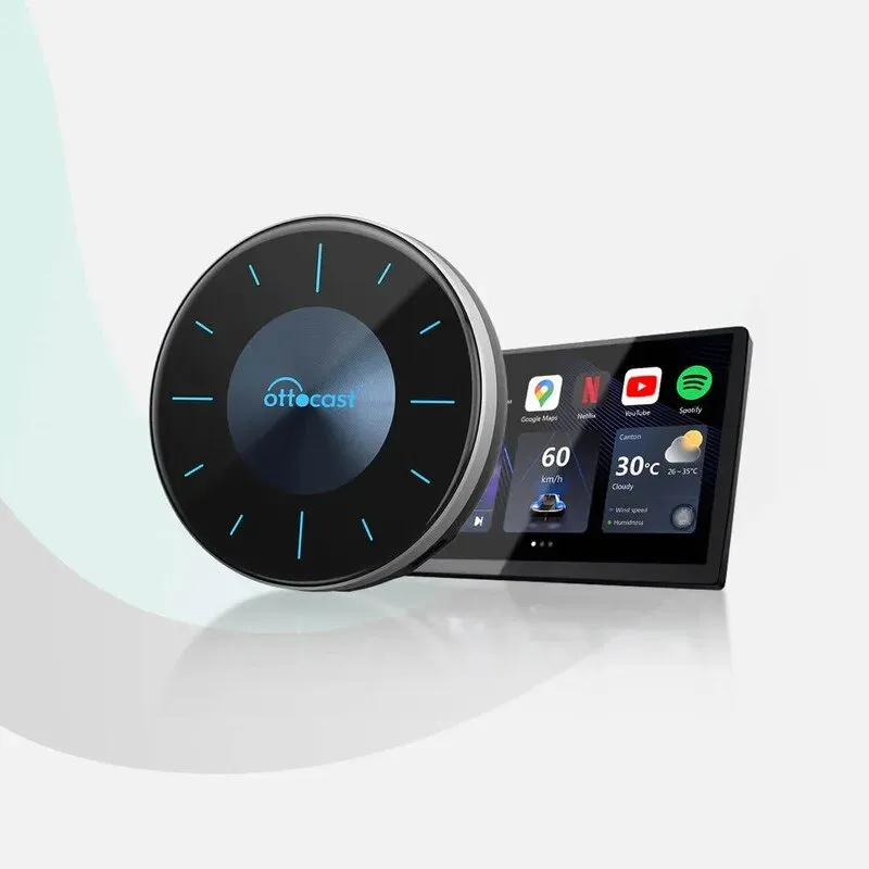 Ottocast P3 AI Box, Kabelloser CarPlay & Android Auto Adapter, Android 12, 8GB+128GB, mit YouTube, Netflix, HDMI-Ausgang, 256GB TF-Kartenunterstützung - Für Fahrzeuge mit Werkseitigem Kabel-CarPlay