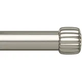 Umbra Cleo Gardinenstange, Ausziehbare Teleskop-Vorhangstange, Set beinhaltet Gardinenstange, 2 Endtücke, Wandhalter, Befestigungsmaterial, 91-168 cm, D25mm, Nickel