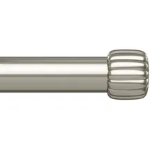 Umbra Cleo Gardinenstange, Ausziehbare Teleskop-Vorhangstange, Set beinhaltet Gardinenstange, 2 Endtücke, Wandhalter, Befestigungsmaterial, 91-168 cm, D25mm, Nickel