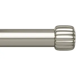 Umbra Cleo Gardinenstange, Ausziehbare Teleskop-Vorhangstange, Set beinhaltet Gardinenstange, 2 Endtücke, Wandhalter, Befestigungsmaterial, 91-168 cm, D25mm, Nickel