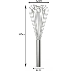 STONELINE Turbo-Blitz-Schneebesen 30,5 cm Metall Grau
