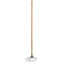 5 five simply smart Wischmopp mit Bambusgriff Beige