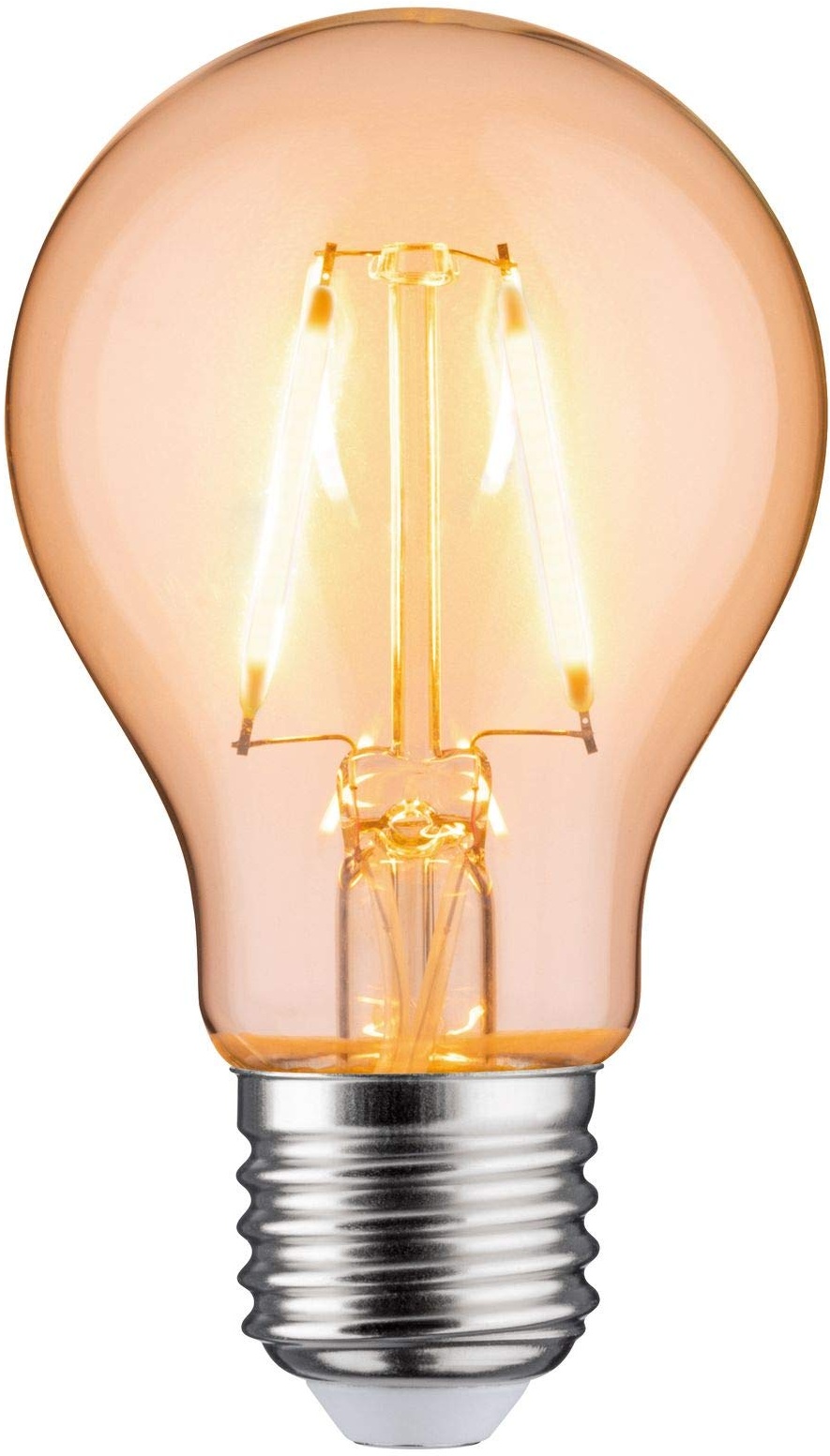 Paulmann 28722 LED Lampe Standardform 1,1W Leuchtmittel Orange Beleuchtung Glas Licht 2000K E27, Klar