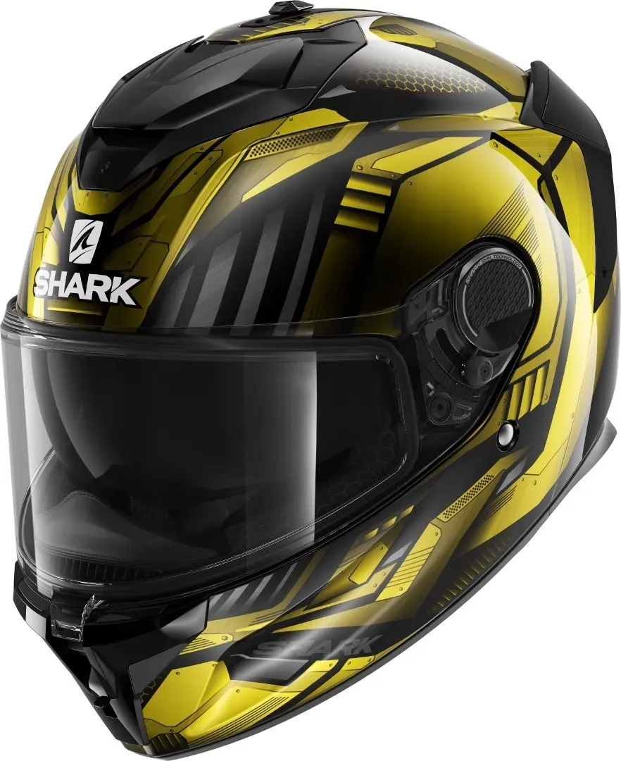 Shark Spartan GT Replikan Helm, schwarz-gelb, Größe XS für Männer